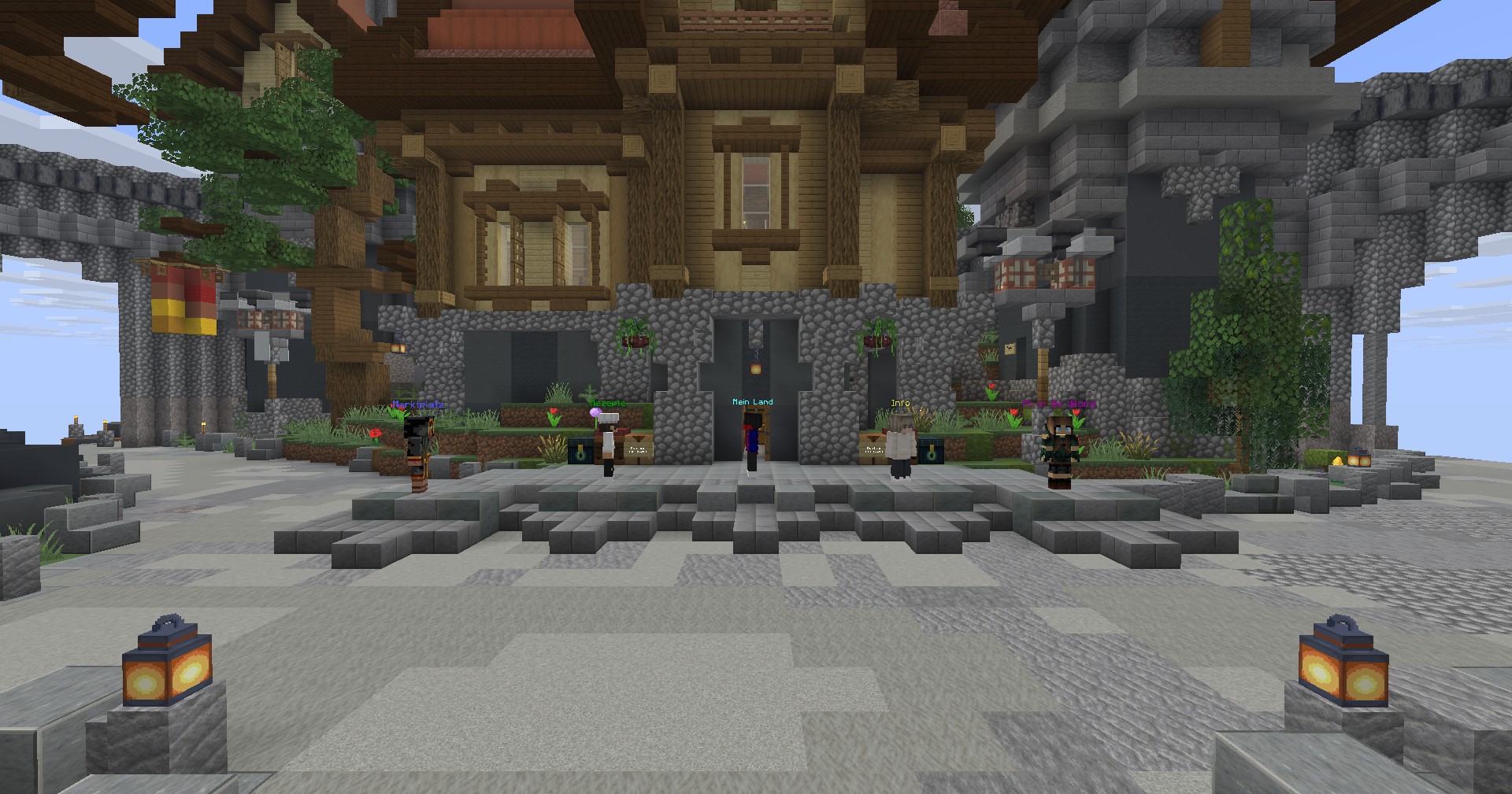 Der Spawn von dacasa.net mit diversen NPC, die dir gerne weiterhelfen